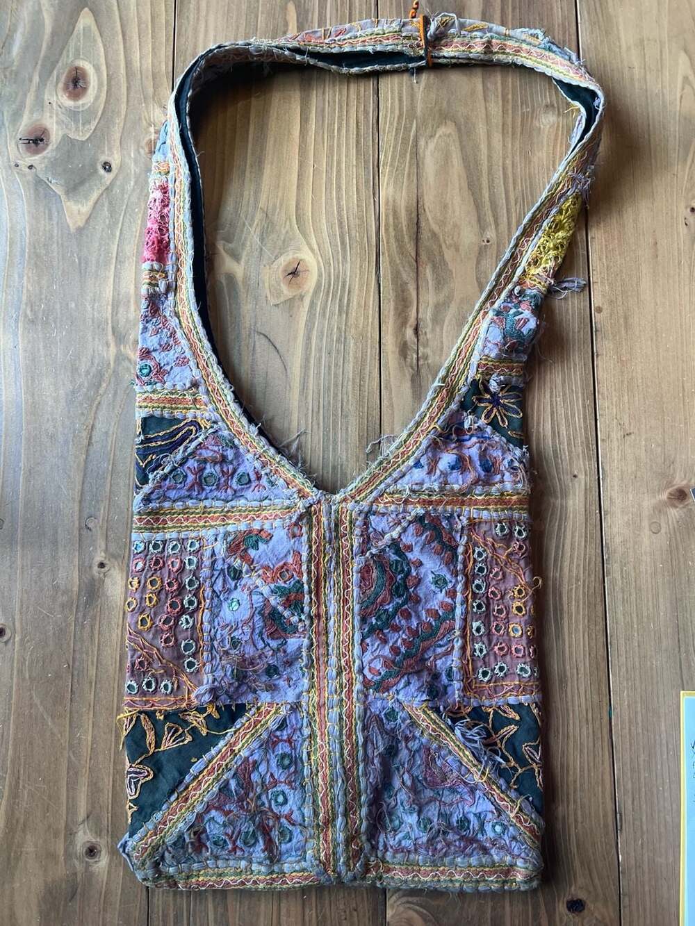 Blue Sky Boho Patchwork Hobo Bag